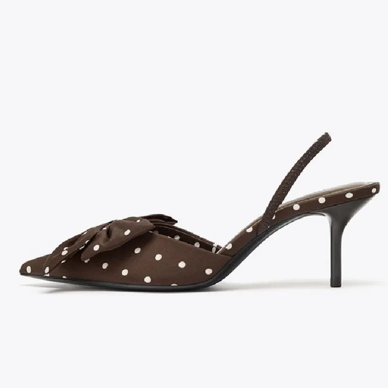 Brown Polka Dot Butterfly Knot - đánh giá và giá Summer Clothing Brands