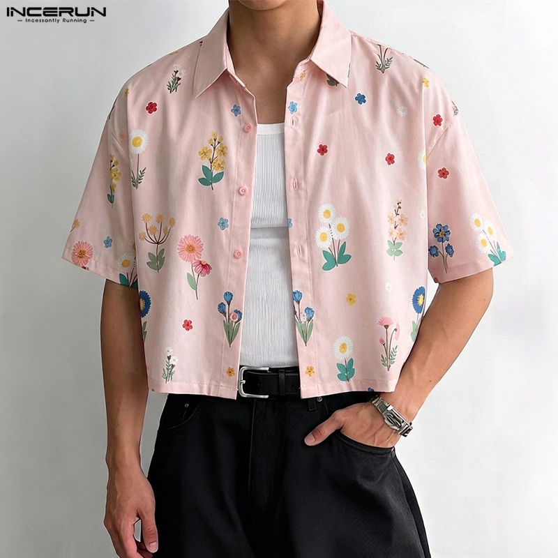 INCERUN Men Shirt Flower Print - đánh giá và giá Summer Vacation Clothing Men
