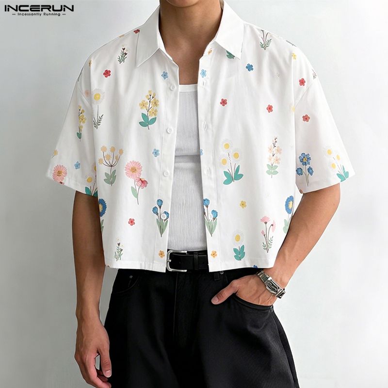 INCERUN Men Shirt Flower Print - đánh giá và giá Summer Vacation Clothing Men