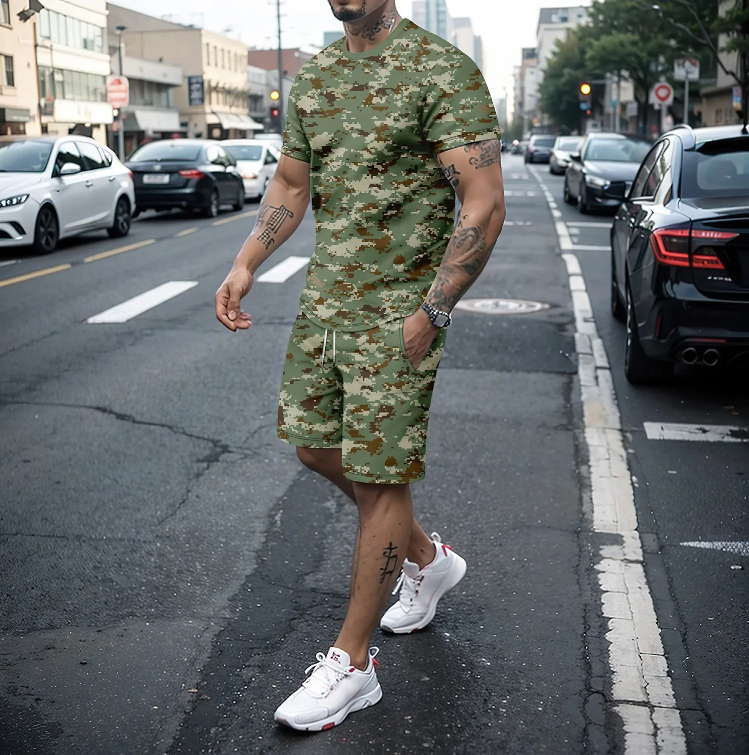 Camouflage Outdoor Tracksuits  - đánh giá và giá Summer Clothing Haul