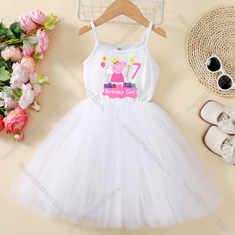 Peppa Pigs Dress Birthday Numb - đánh giá và giá Summer Clothing Baby