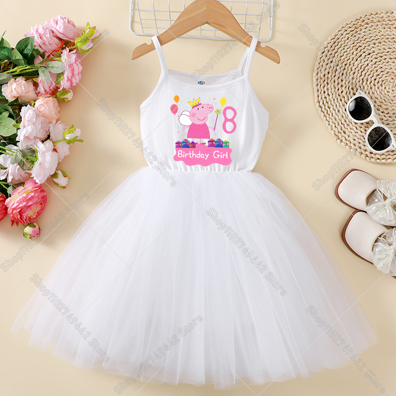 Peppa Pigs Dress Birthday Numb - đánh giá và giá Summer Clothing Baby