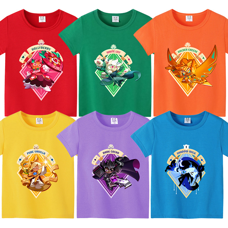 Cookie Run Kingdom Children T  - đánh giá và giá Summer Clothing Kids Boys