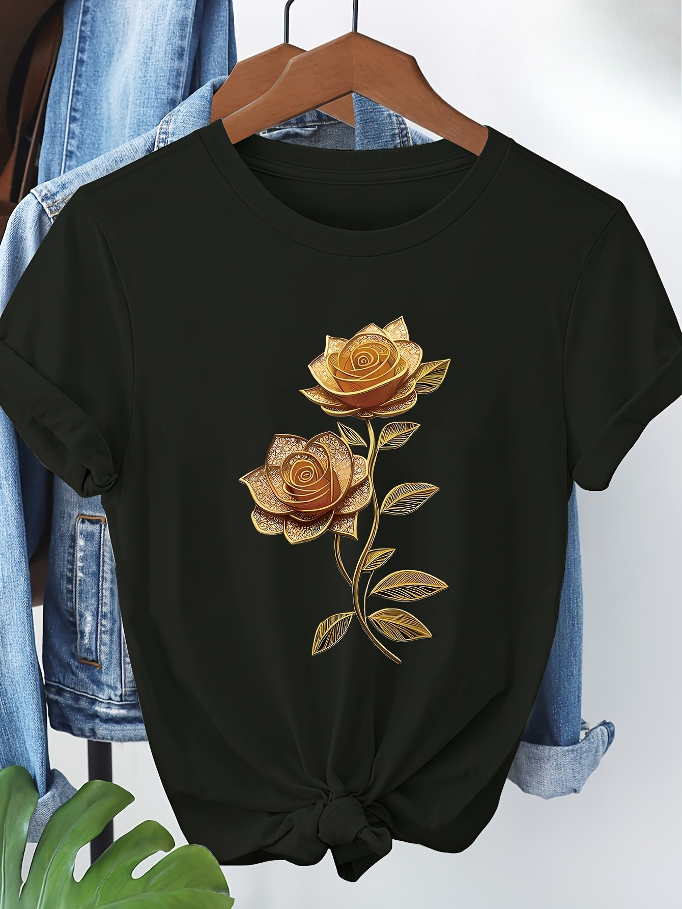 Women's Floral T-Shirt Golden  - đánh giá và giá Soft Summer Yellow Clothing