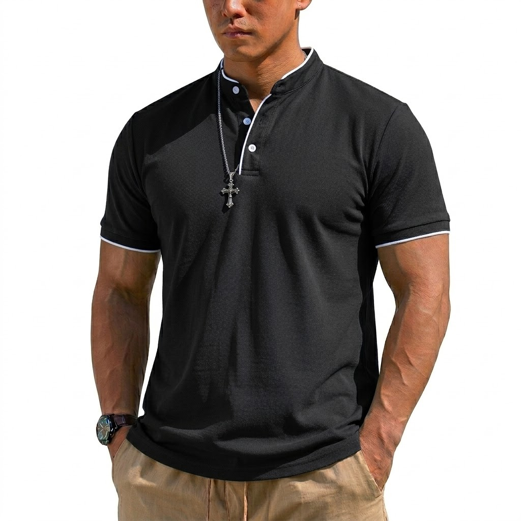 Summer Short Sleeve Henley Shi - đánh giá và giá Summer Clothing Types