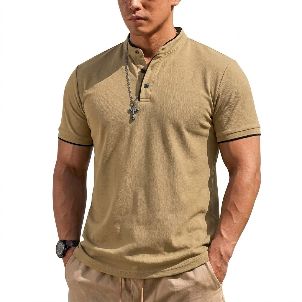 Summer Short Sleeve Henley Shi - đánh giá và giá Summer Clothing Types