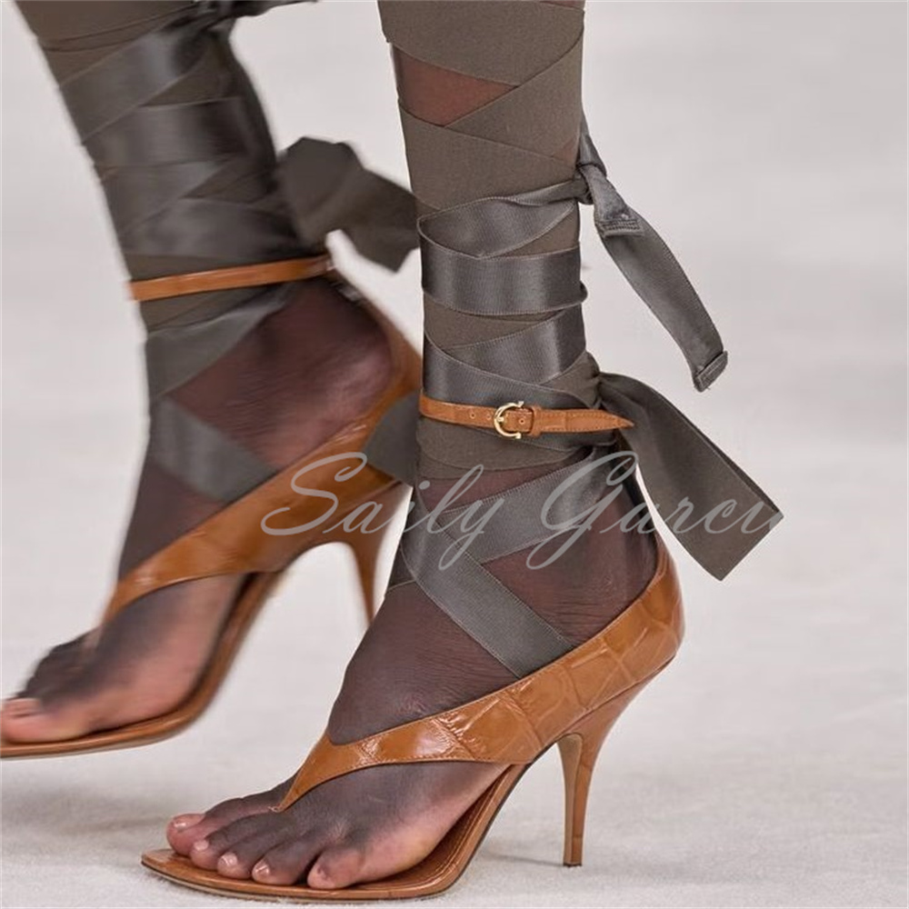 Brown Leather High Heel Flip F - đánh giá và giá Summer Clothing Modest