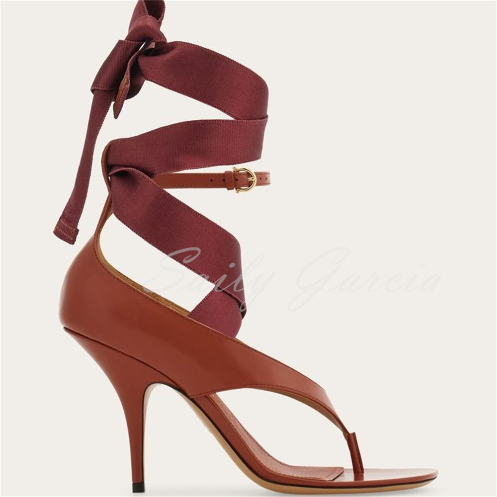 Brown Leather High Heel Flip F - đánh giá và giá Summer Clothing Modest