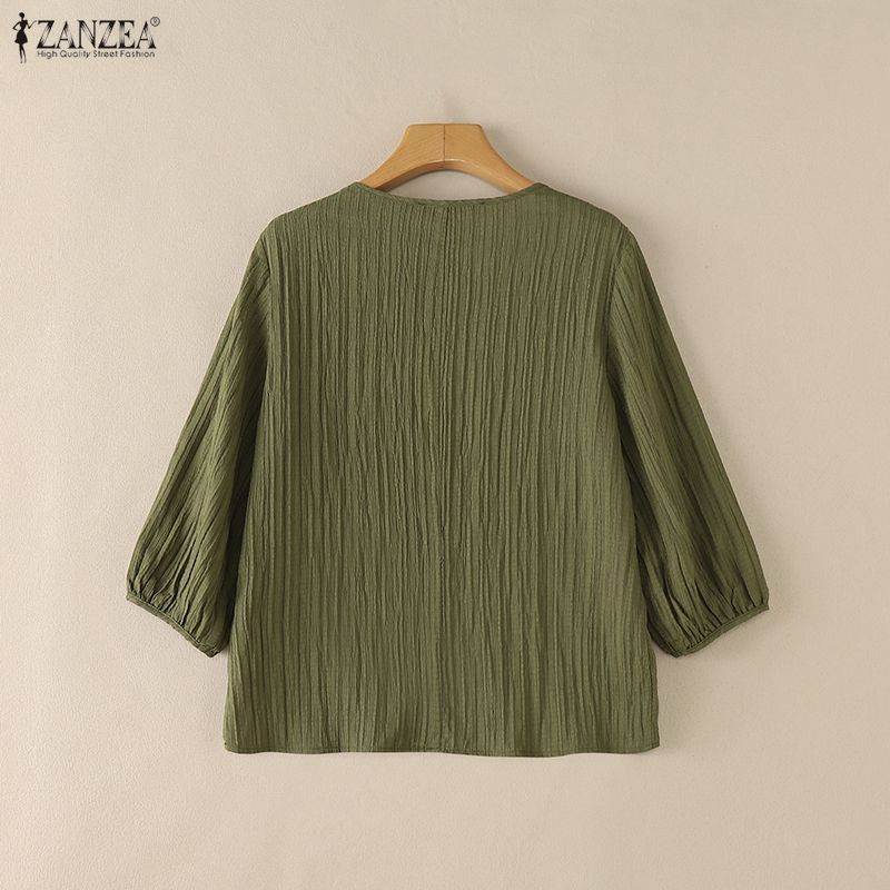 ZANZEA Woman Crinkled Texture  - đánh giá và giá Summer Days Clothing
