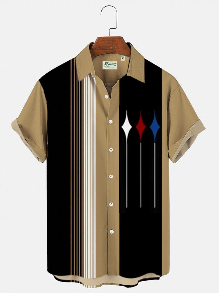Hawaiian Shirt Harajuku Stripe - đánh giá và giá Summer Vacation Clothing Men