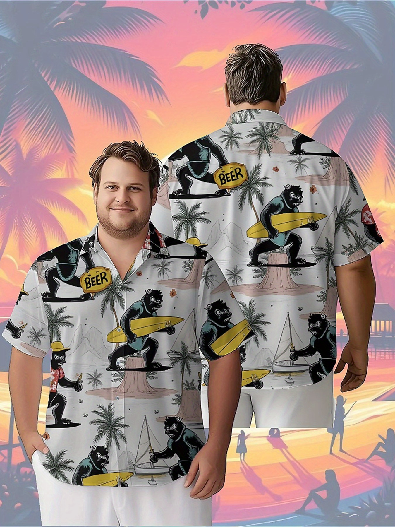 Men's Plus Size Hawaiian Shirt - đánh giá và giá Beach Shirt Hawaiian