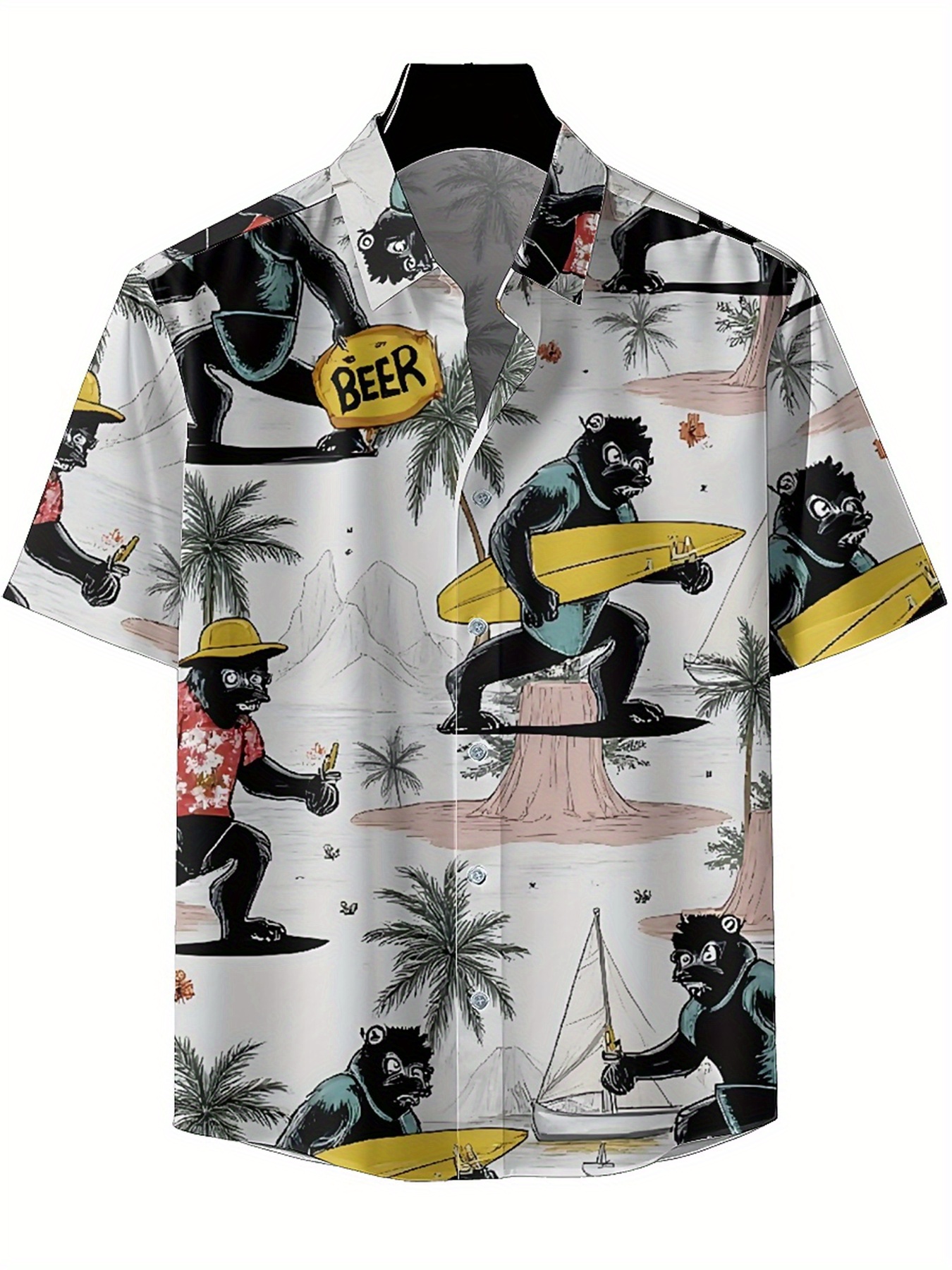 Men's Plus Size Hawaiian Shirt - đánh giá và giá Beach Shirt Hawaiian