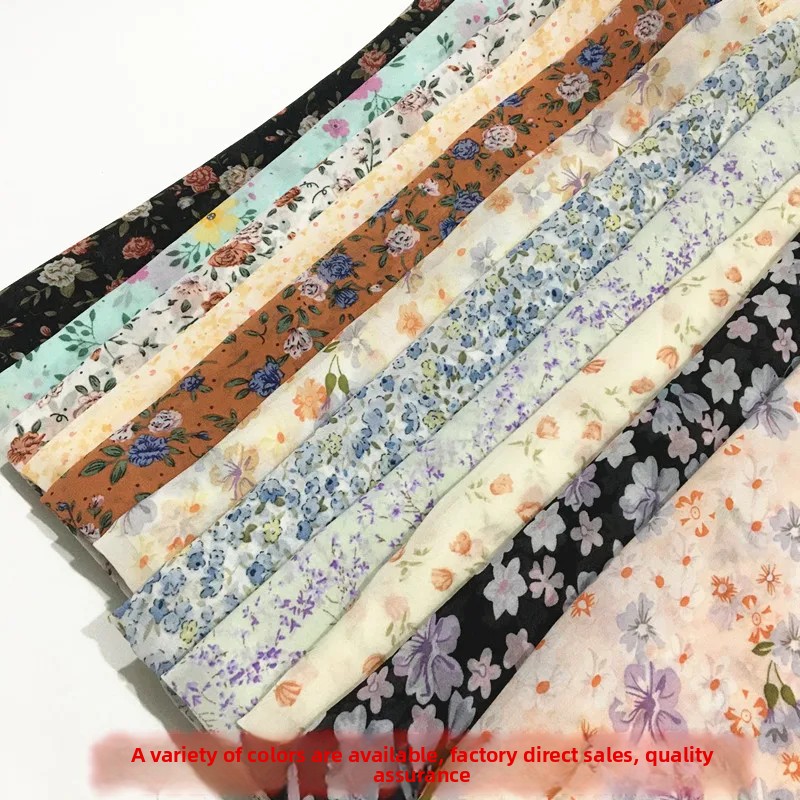 Flower Chiffon Fabric By The M - đánh giá và giá Soft Summer Yellow Clothing