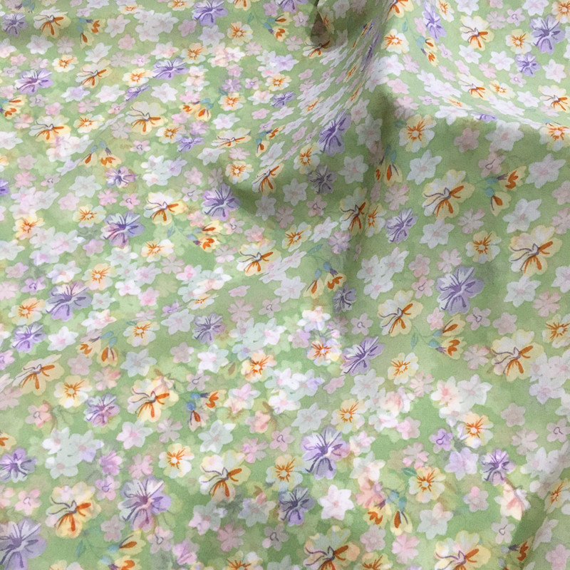 Flower Chiffon Fabric By The M - đánh giá và giá Soft Summer Yellow Clothing