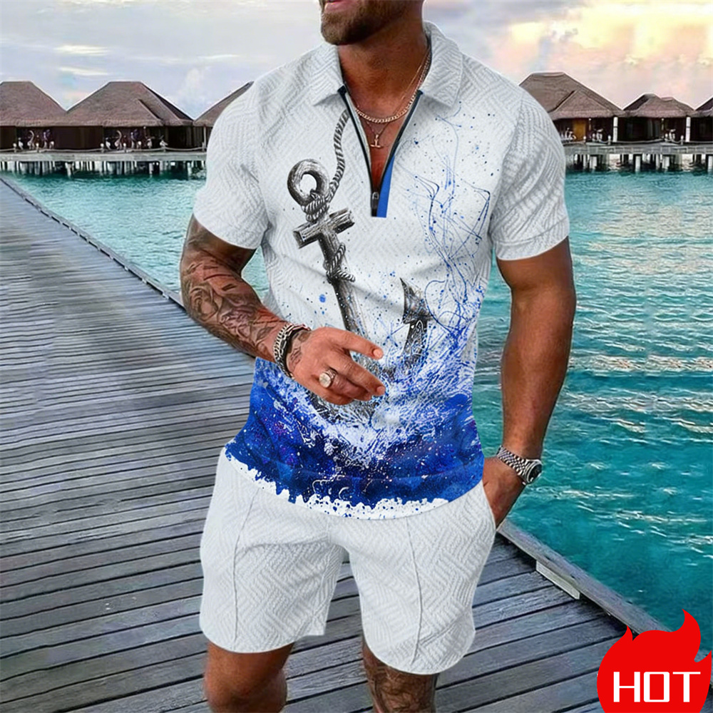 Summer man polo shirt set Vint - đánh giá và giá Summer Vacation Clothing Men