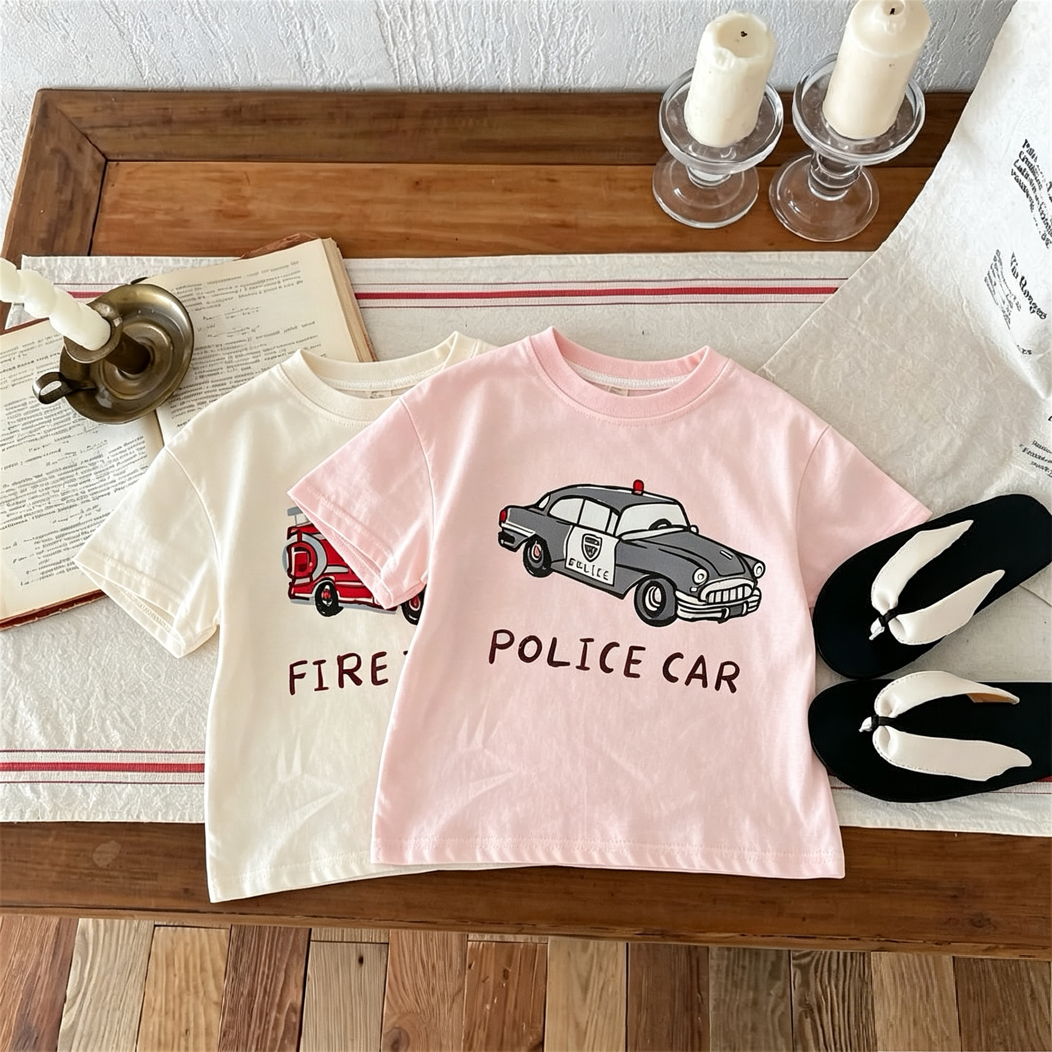 Printed Car Boys Girls T-shirt - đánh giá và giá Summer Clothing Boutiques