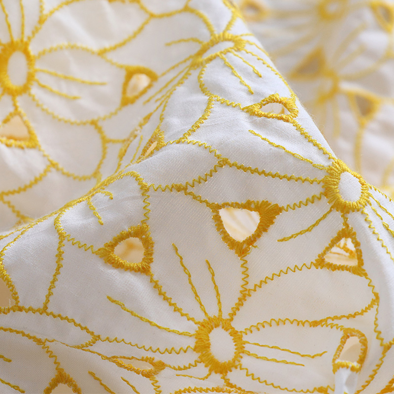 High quality cotton tecido Yel - đánh giá và giá Soft Summer Yellow Clothing