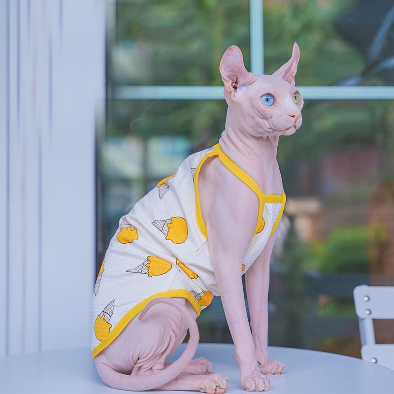 Sphynx Cat Clothing Sphinx Cot - đánh giá và giá Soft Summer Yellow Clothing